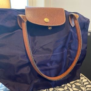 GUC Small Longchamp Tote - Eggplant
